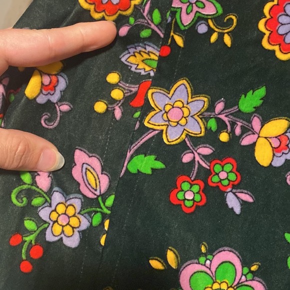 Vintage homemade velvety renaissance Prairie floral maxi dress medium/large - Picture 5 of 5